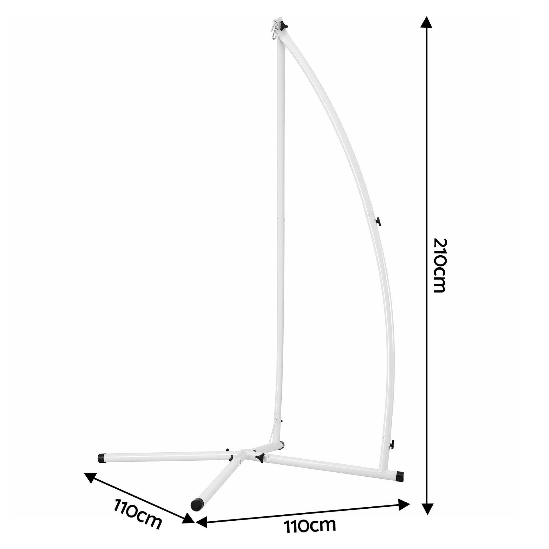 Gardeon Hammock Stand 150kg Capacity White Steel Frame for Hanging Chairs Awezingly