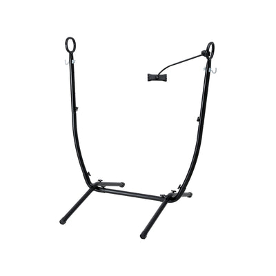 Gardeon Hammock Chair Stand Iron Frame w/ Phone Holder Black