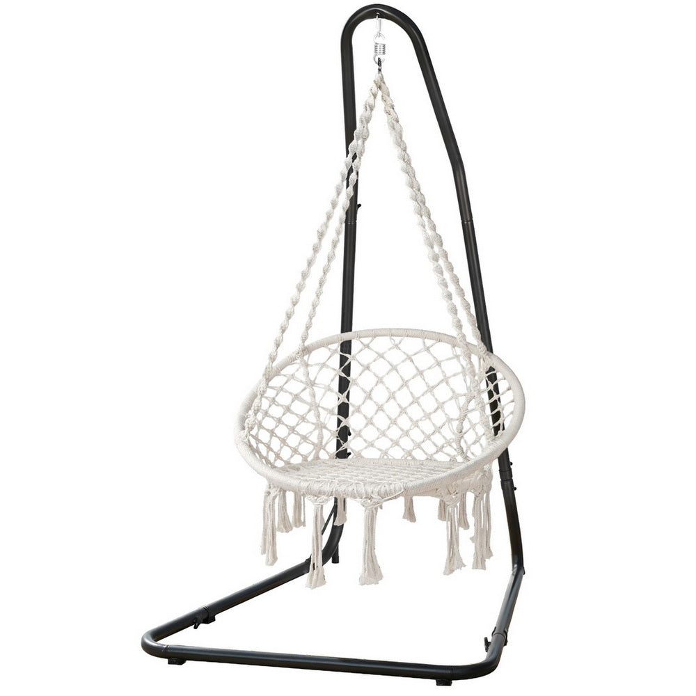 Gardeon Hammock Hanging Chair with Steel Stand Gardeon