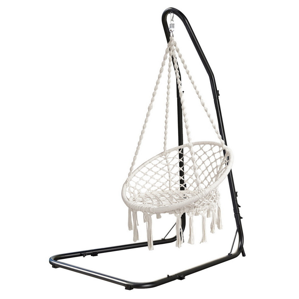 Gardeon Hammock Hanging Chair with Steel Stand Gardeon