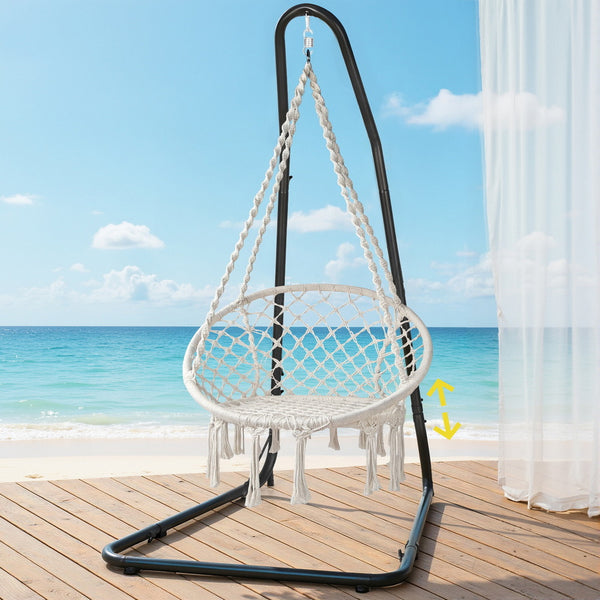 Gardeon Hammock Hanging Chair with Steel Stand Gardeon
