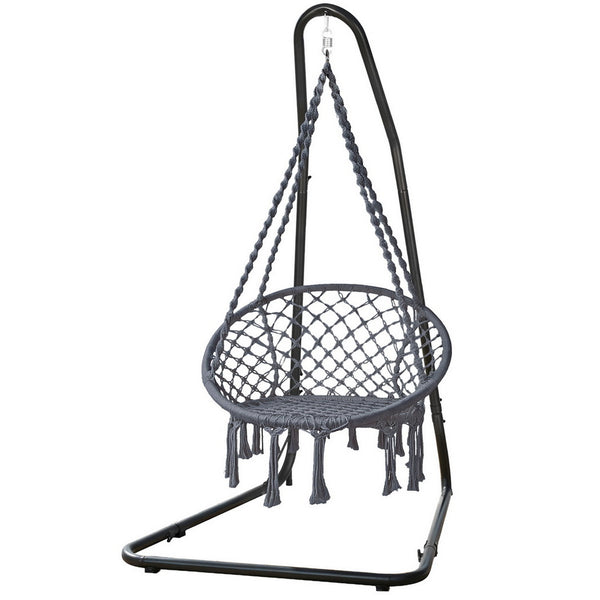 Gardeon Hammock Hanging Chair with Steel Stand Gardeon