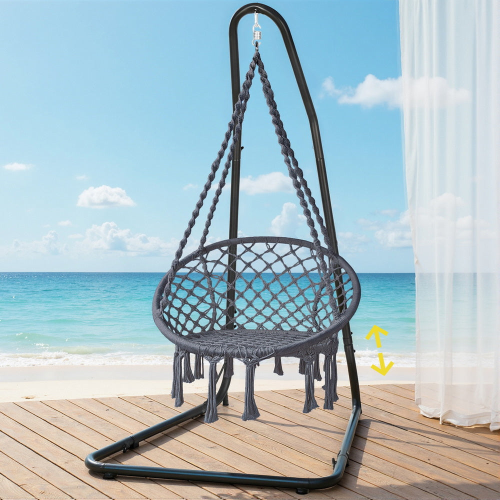 Gardeon Hammock Hanging Chair with Steel Stand Gardeon