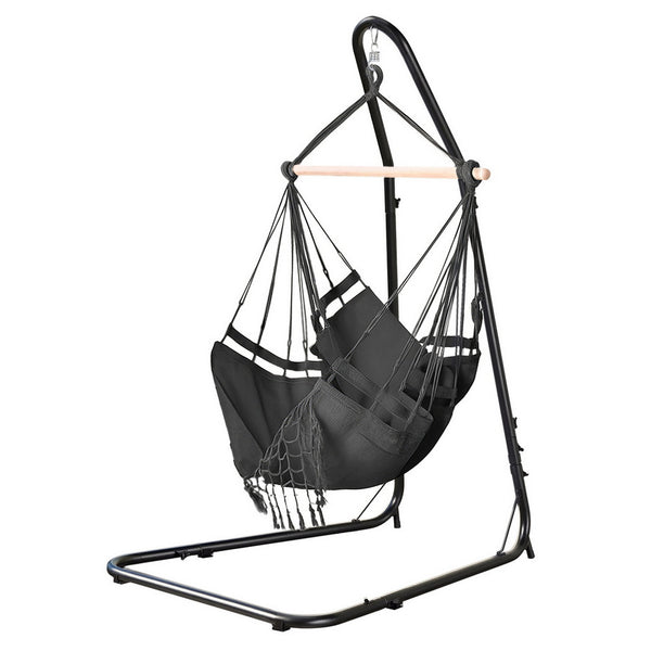 Gardeon Hammock Hanging Chair with Steel Stand Gardeon