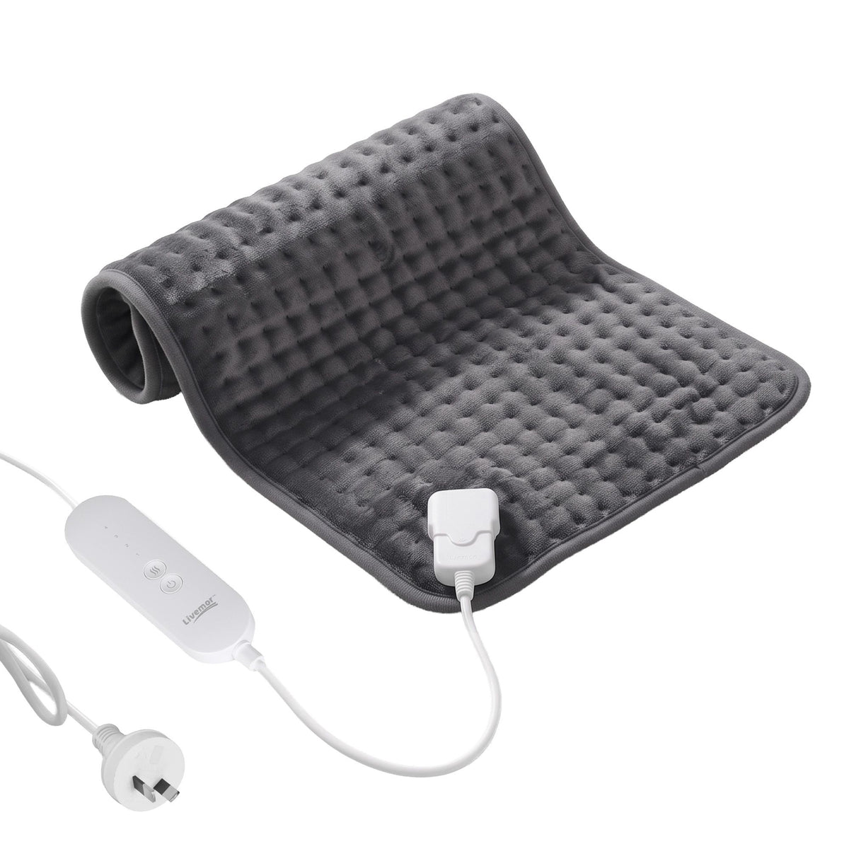 Livemor Heating Pad for Back Neck Shoulder Knee Arms Legs 60x30cm 4 Heat Settings Gift for Women Men Awezingly