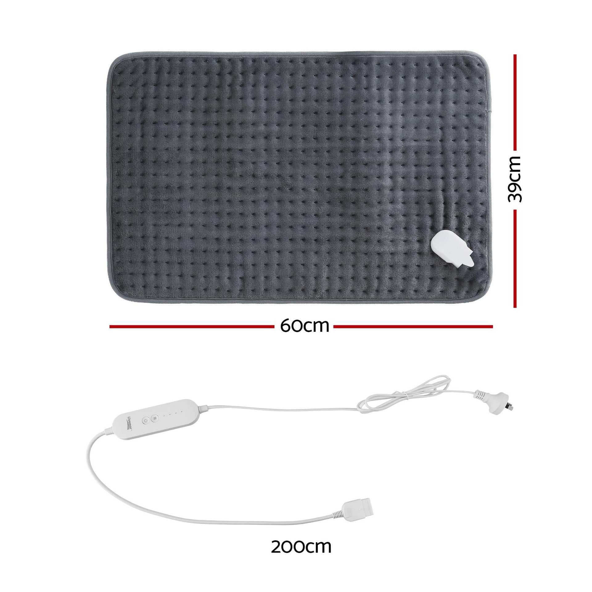 Livemor Electric Heating Pad Heat Mat 60x39cm Awezingly