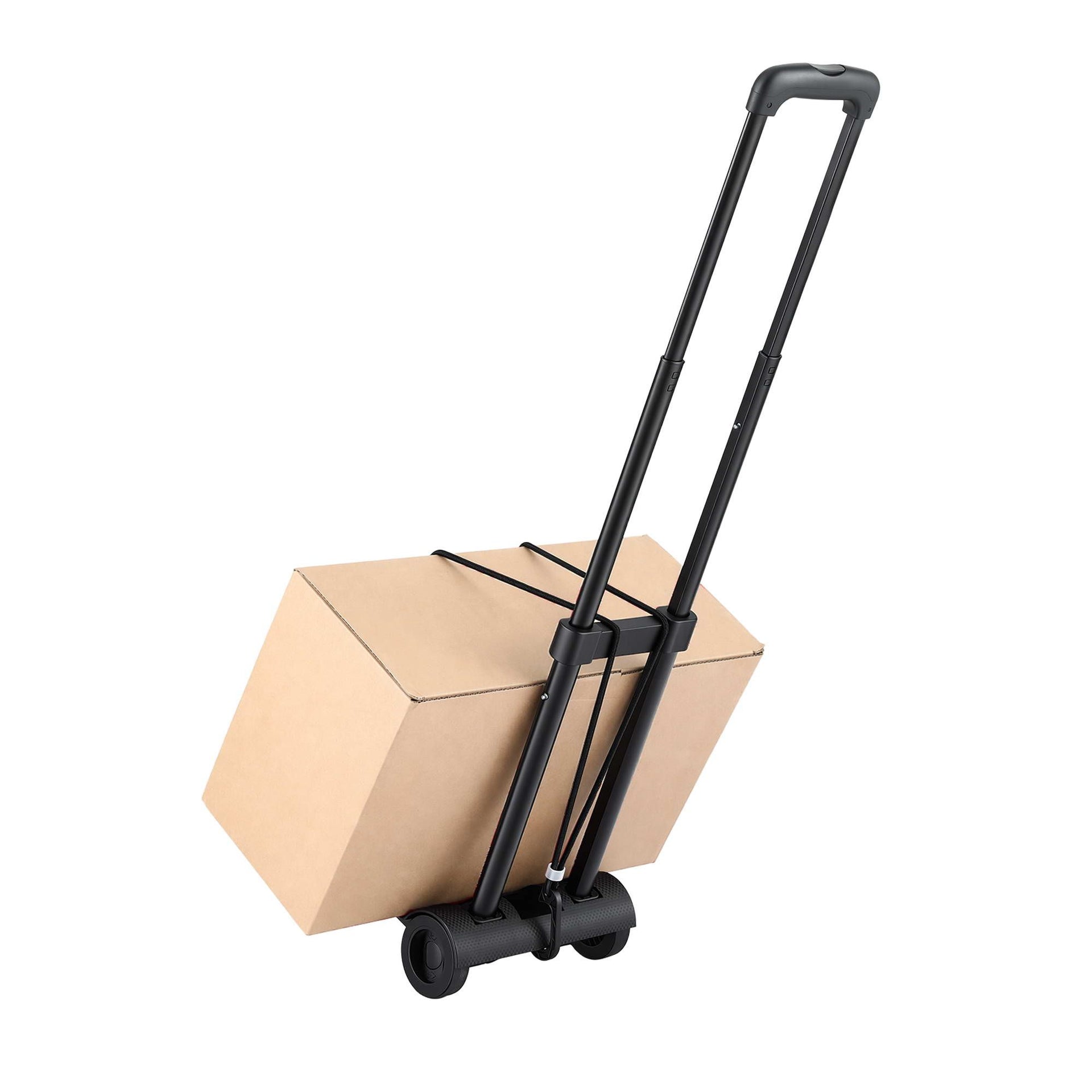 Giantz Folding Trolley Portable Hand Truck Lightweight Travel Luggage Black Awezingly