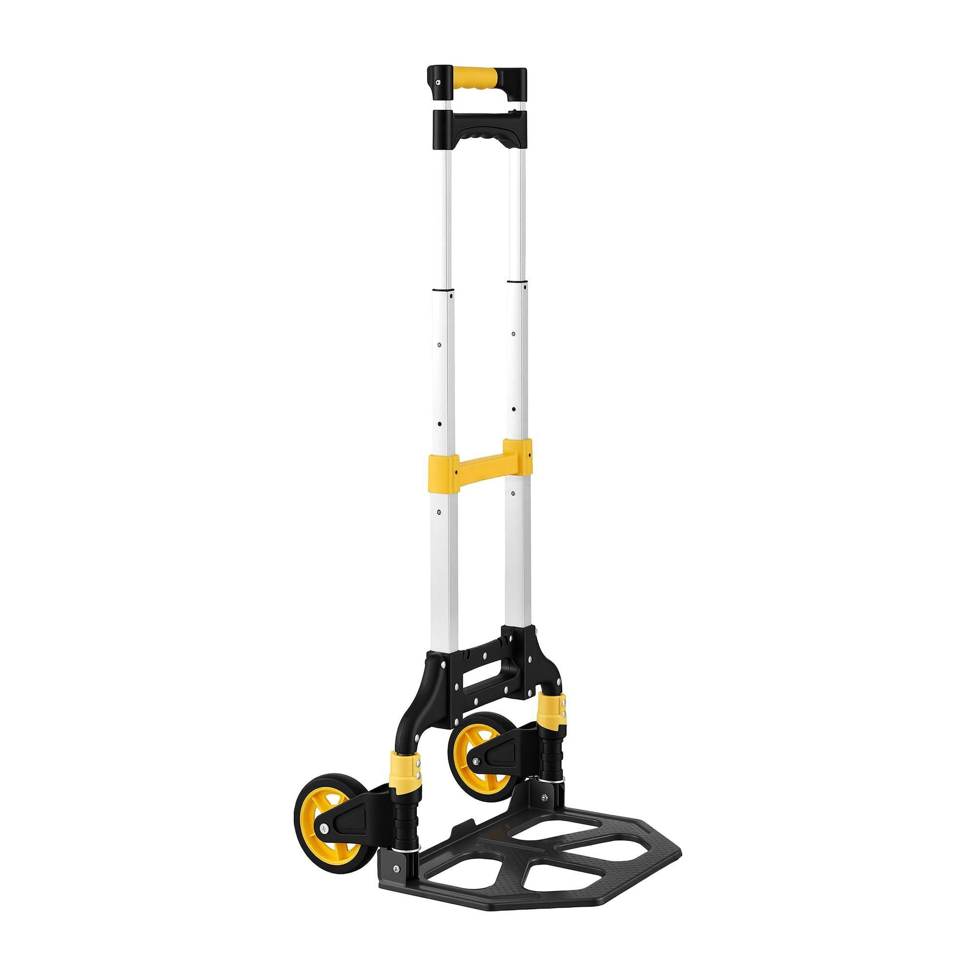 Giantz Folding Trolley Portable Hand Truck Lightweight Travel Luggage Silver Awezingly