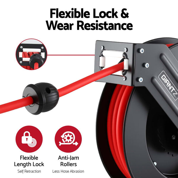 Giantz Air Hose Reel 3/8 IN x 15m Retractable Air Hose 300PSI Awezingly