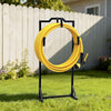 Green Fingers Garden Hose Holder Metal Portable Freestanding Hose Stand 4 Spikes Black