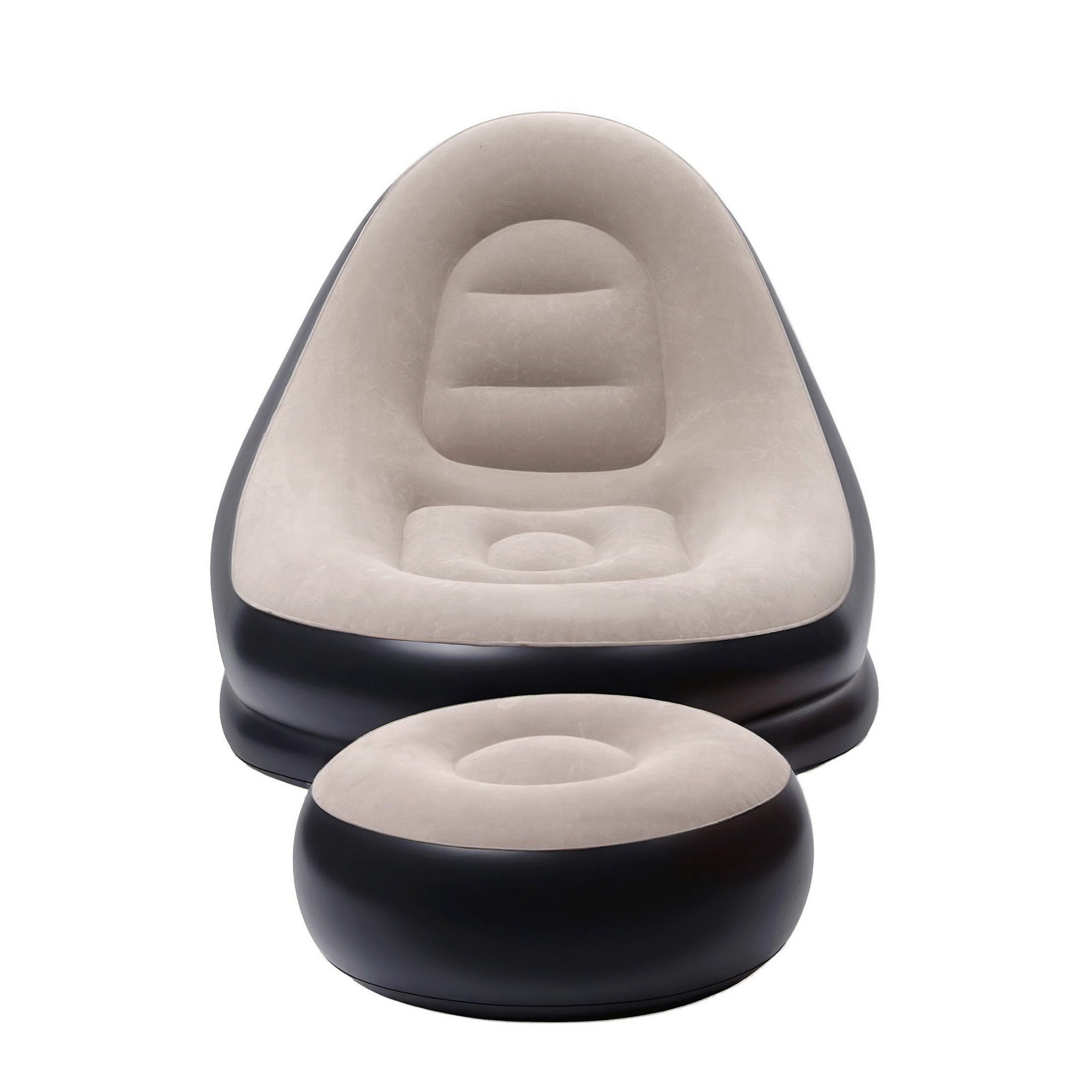 Gardeon Inflatable Chair with Ottoman Air Sofa Blow Up Air Chair for Camping with Pump Awezingly