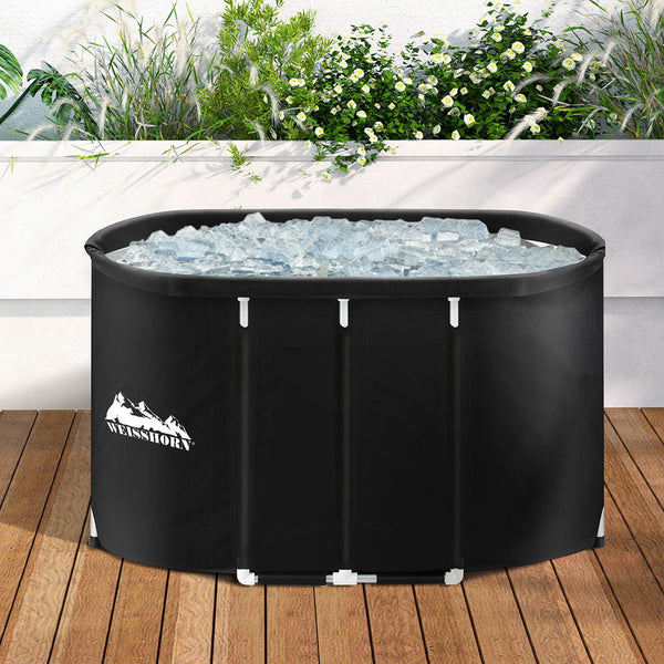 Portable Ice Bath Tub 120x70X70CM Inflatable Cold Water Folding Bathtub Spa Massage Weisshorn