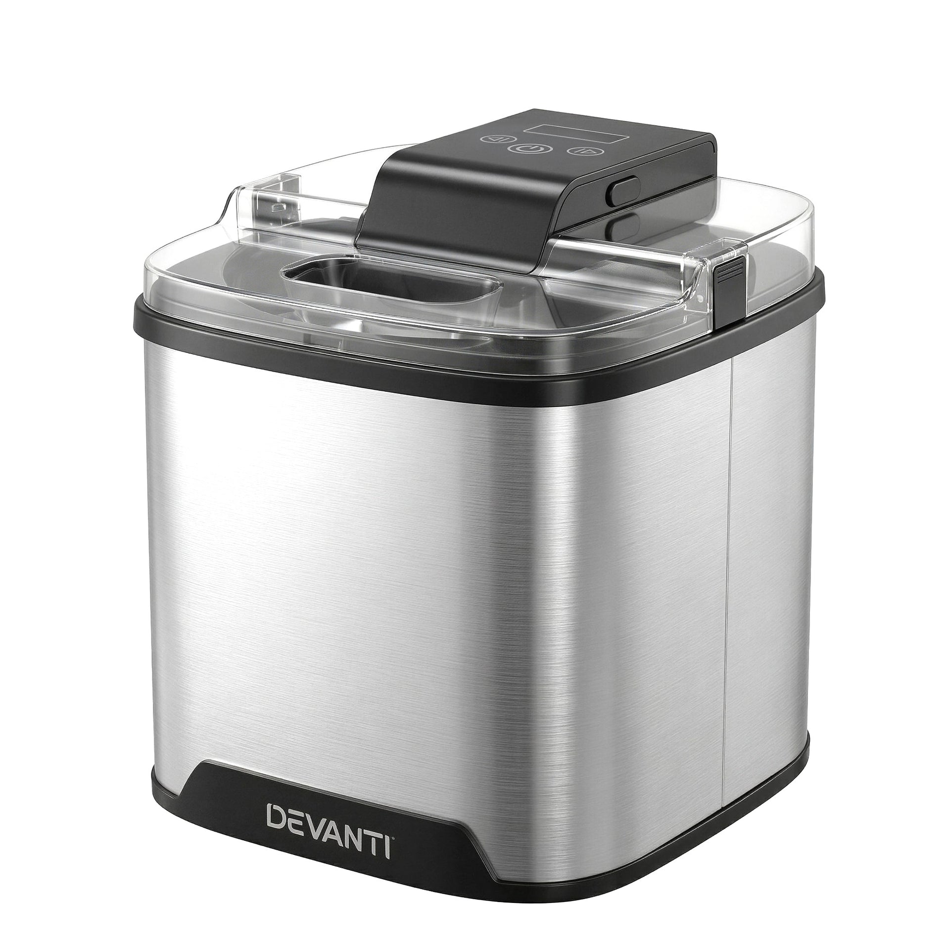 Devanti Ice Cream Maker Machine 2L Homemade Gelato Sorbet Frozen Drinks Sliver Awezingly