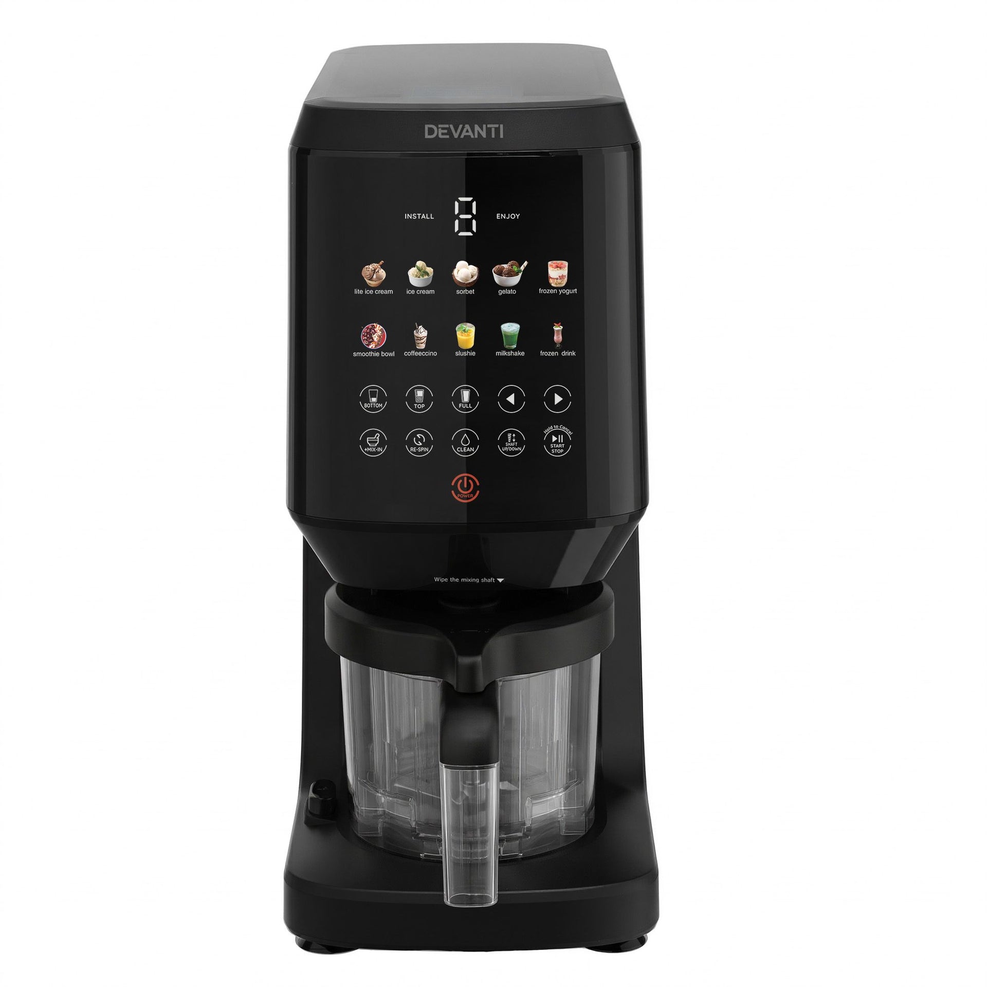 Devanti 10-in-1 Ice Cream Maker Machine Homemade Gelato Sorbet Smart Portion Control Custom Mix-Ins Awezingly