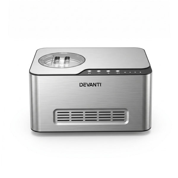 Devanti 2L 2-in-1 Ice Cream & Yogurt Maker Machine No Pre-Freezing Homemade Gelato Sorbet Awezingly