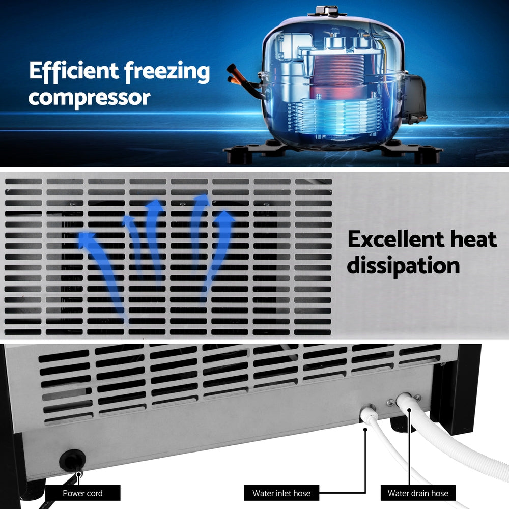 Devanti 60kg Ice Maker Commercial Machine Devanti