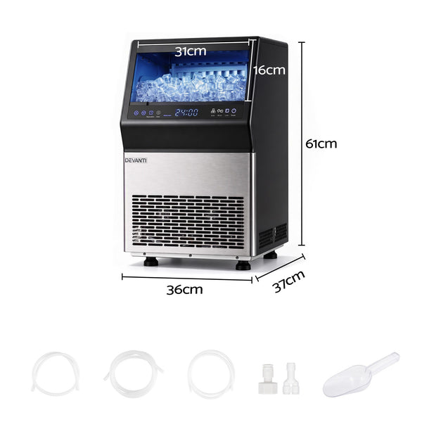 Devanti 35kg Commercial Ice Maker Freestanding Ice Cube Machine Awezingly