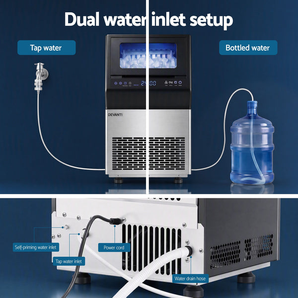 Devanti 35kg Commercial Ice Maker Freestanding Ice Cube Machine Awezingly