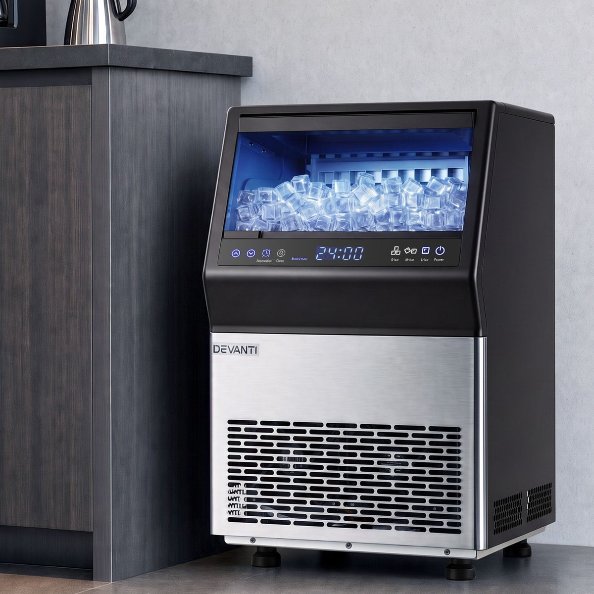 Devanti 35kg Commercial Ice Maker Freestanding Ice Cube Machine Awezingly