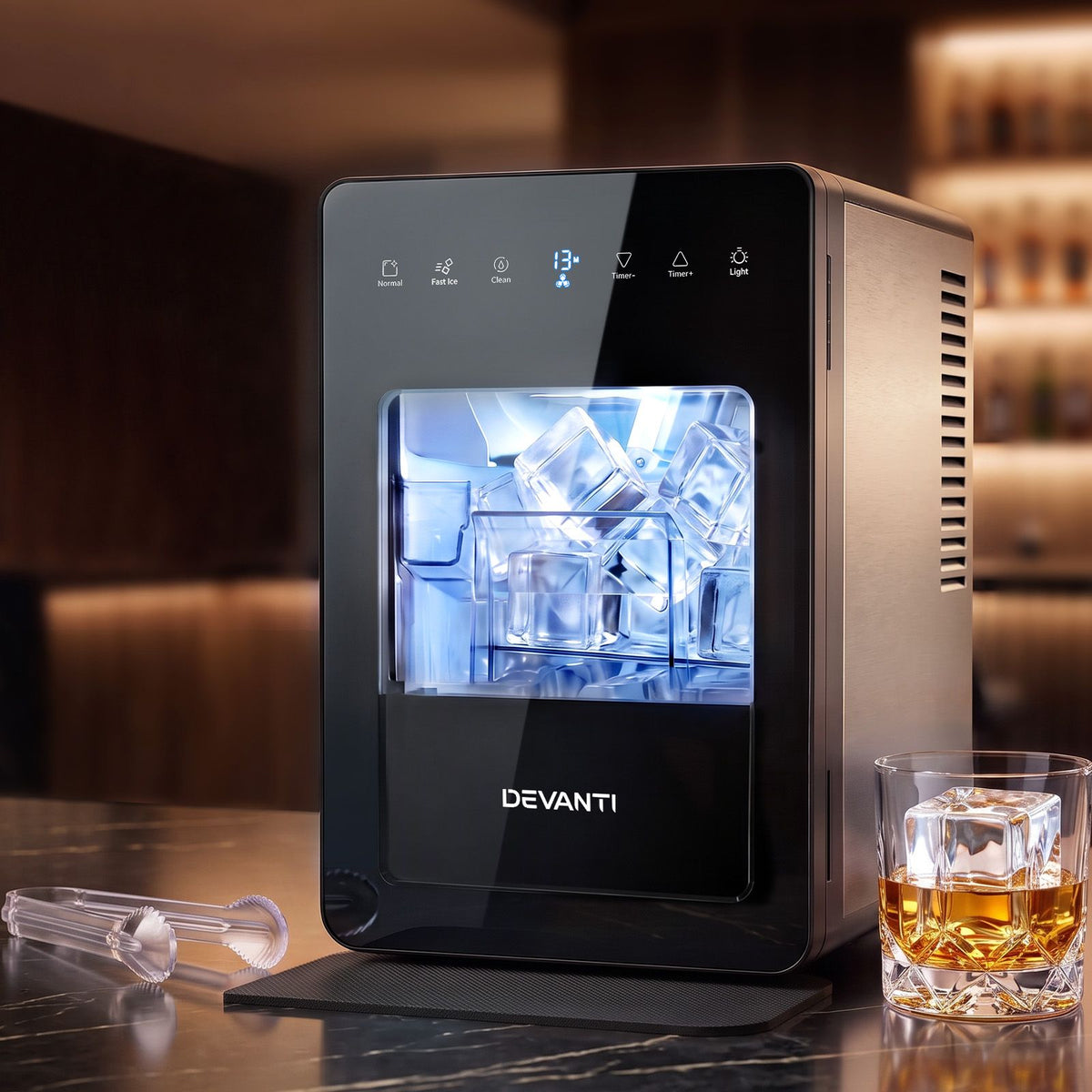 Devanti Ice Maker 5cm Large Ice Cubes Countertop Machine 150pcs/24h for Home Awezingly
