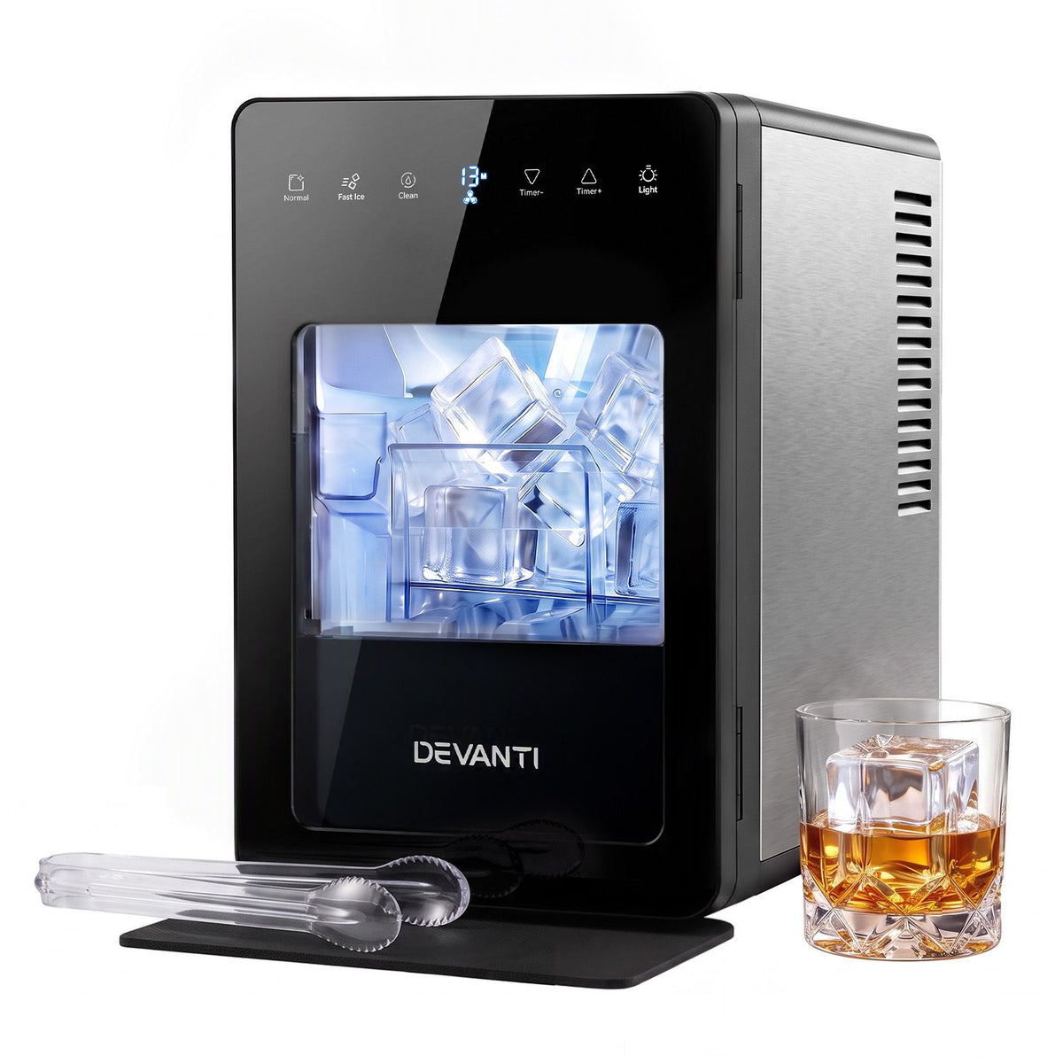 Devanti Ice Maker 5cm Large Ice Cubes Countertop Machine 150pcs/24h for Home Awezingly