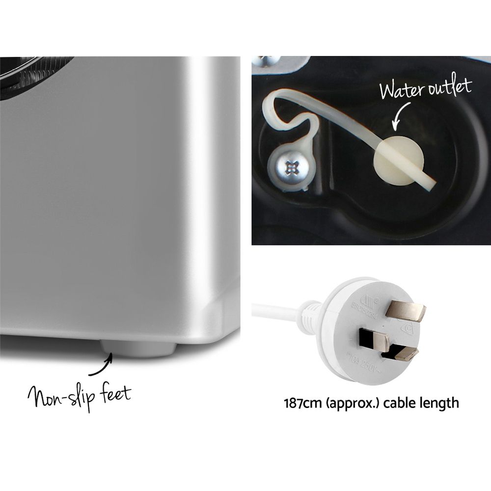 Devanti 12kg Ice Maker Machine Silver Awezingly