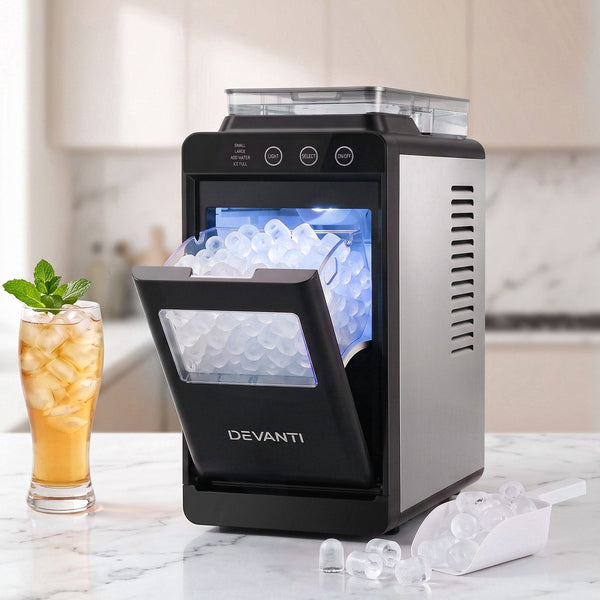 Devanti Ice Maker Ice Slim Compact Countertop Machine 12KG/24H for Home Awezingly