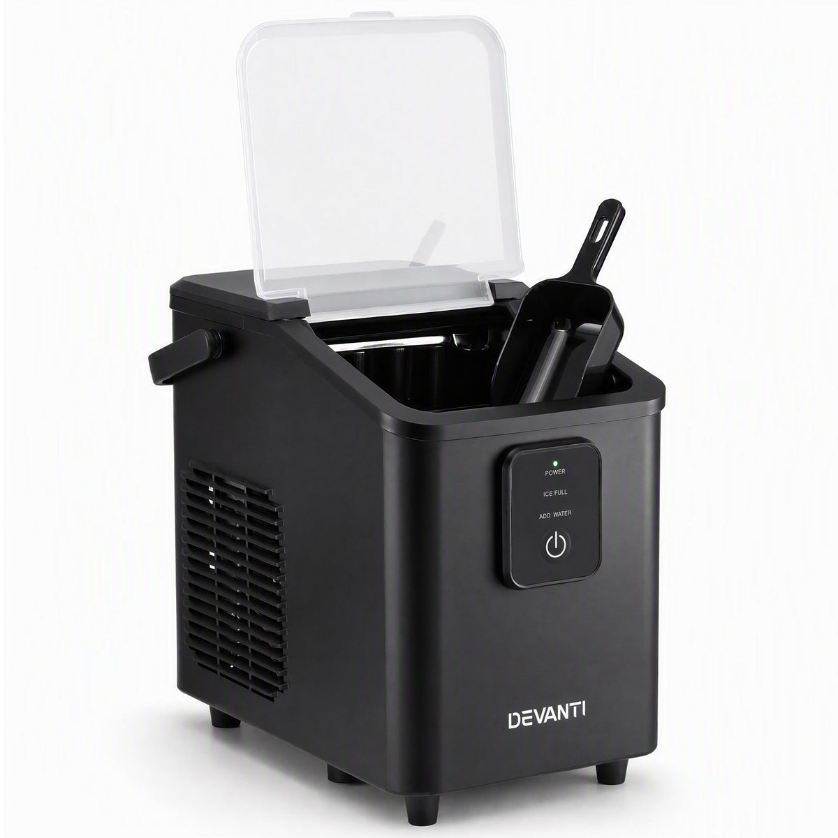 Devanti Ice Maker 11-12kg Portable Bullet Cube Machine Black Awezingly
