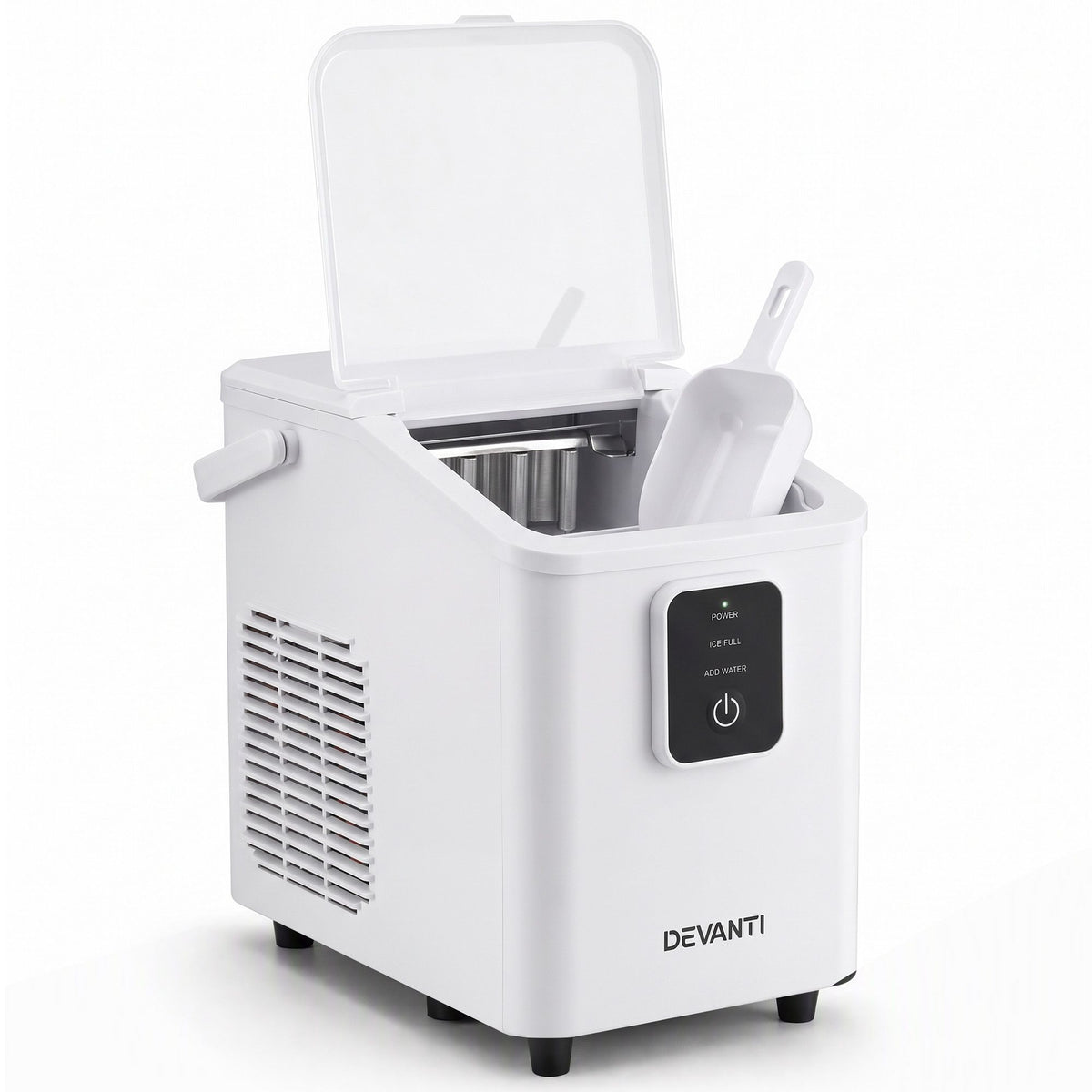 Devanti Ice Maker 11-12kg Portable Bullet Cube Machine White Awezingly