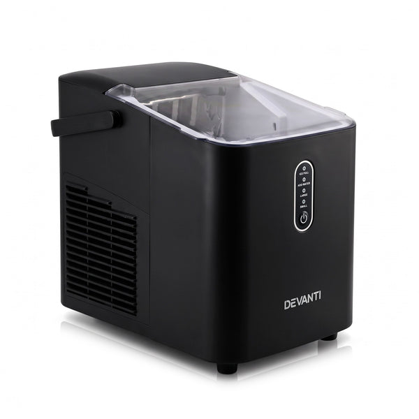 Devanti Ice Maker Portable Ice Machine Countertop Bullet Cube 12KG Black Awezingly