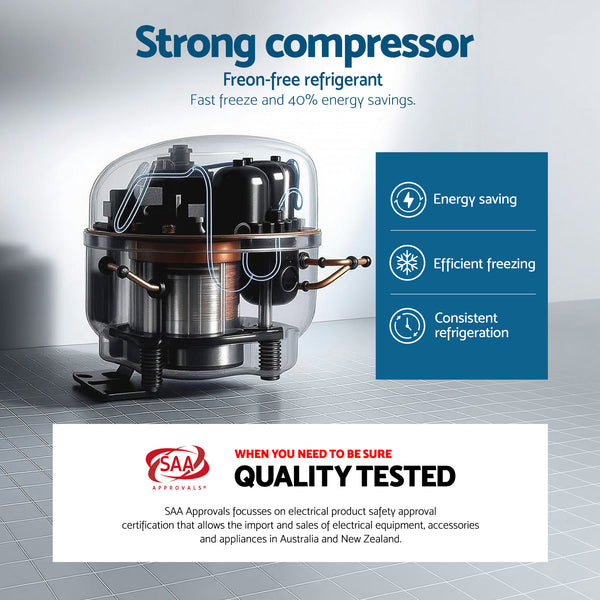 Devanti Ice Maker Machine Portable 12kg Countertop w/Self Cleaning 1.2L White Awezingly