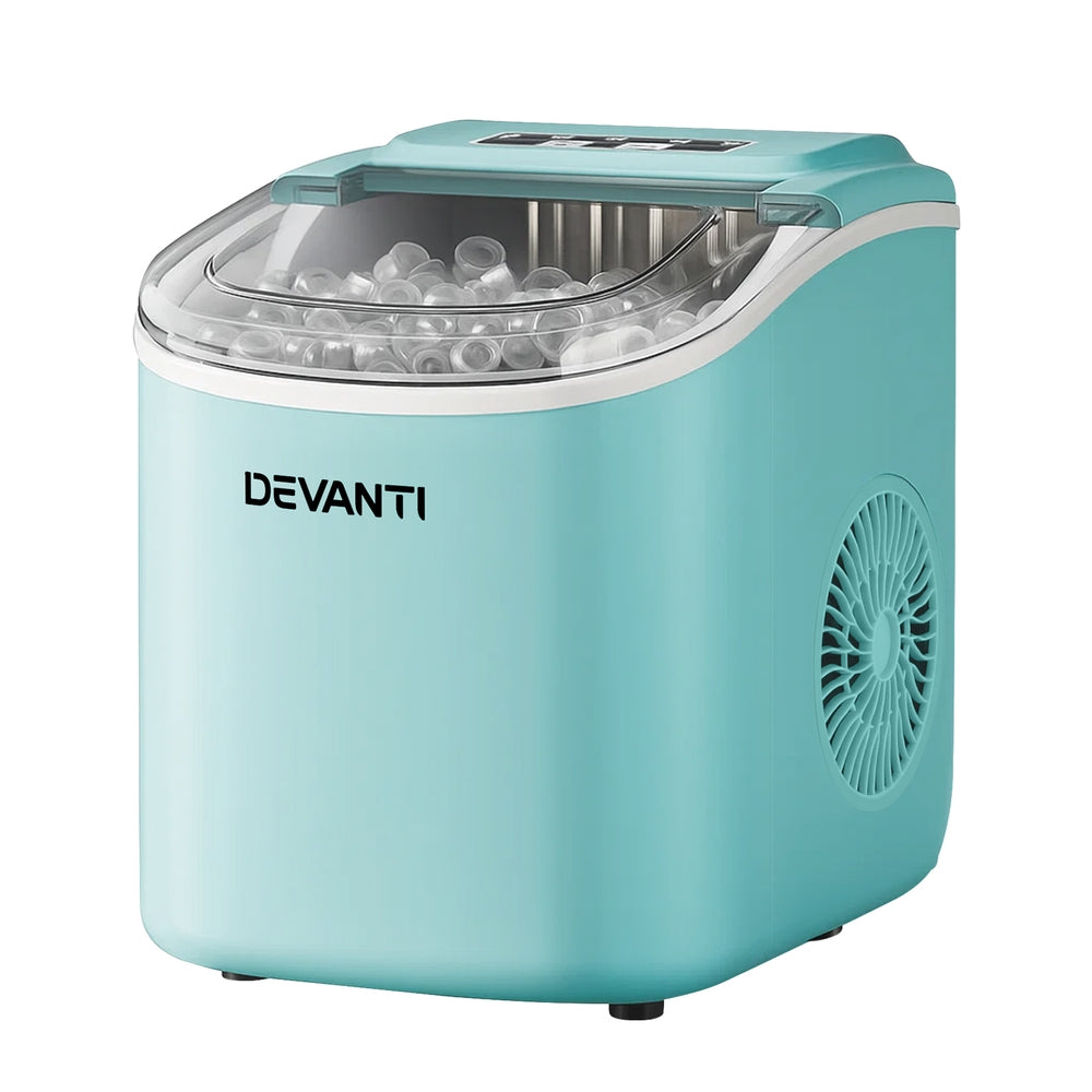 Devanti 12kg Ice Maker Machine w/Self Cleaning Green Awezingly