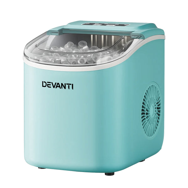 Devanti 12kg Ice Maker Machine w/Self Cleaning Green Awezingly