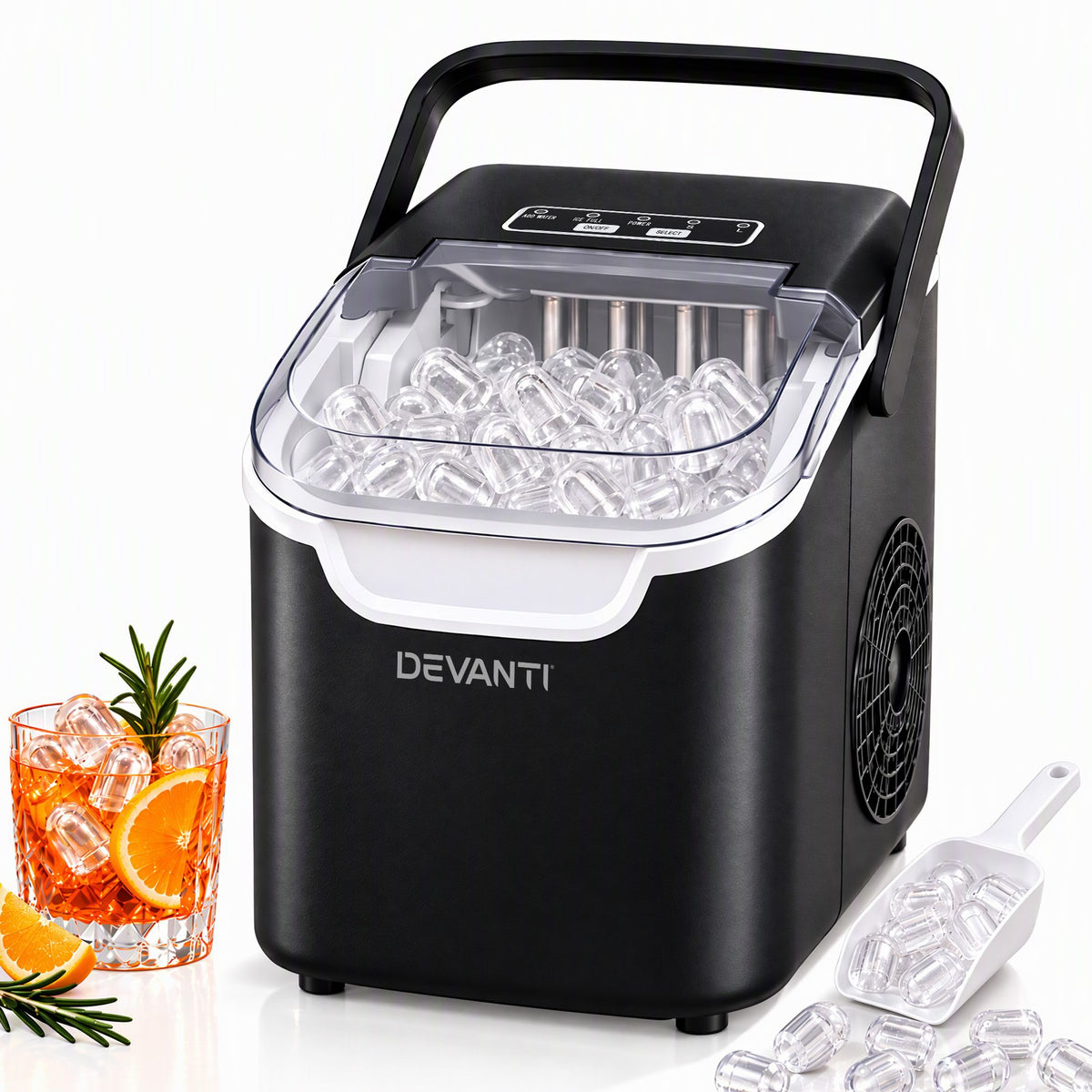 Devanti Ice Maker Ice Compact 12KG/24H Countertop Machine for Home Awezingly