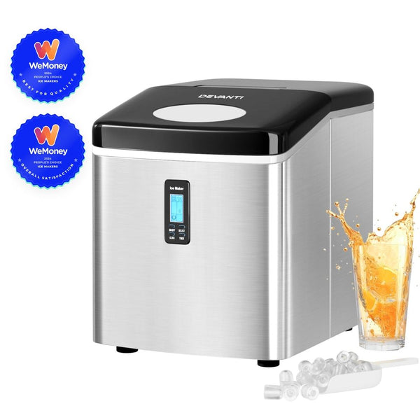 Devanti 15kg Ice Maker Machine Silver Awezingly