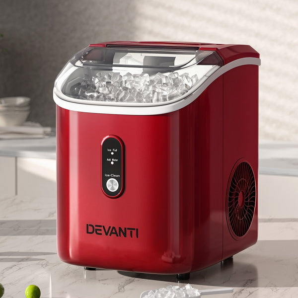 Devanti Ice Maker Machine 15kg Nugget Chewable Ice Cube Awezingly