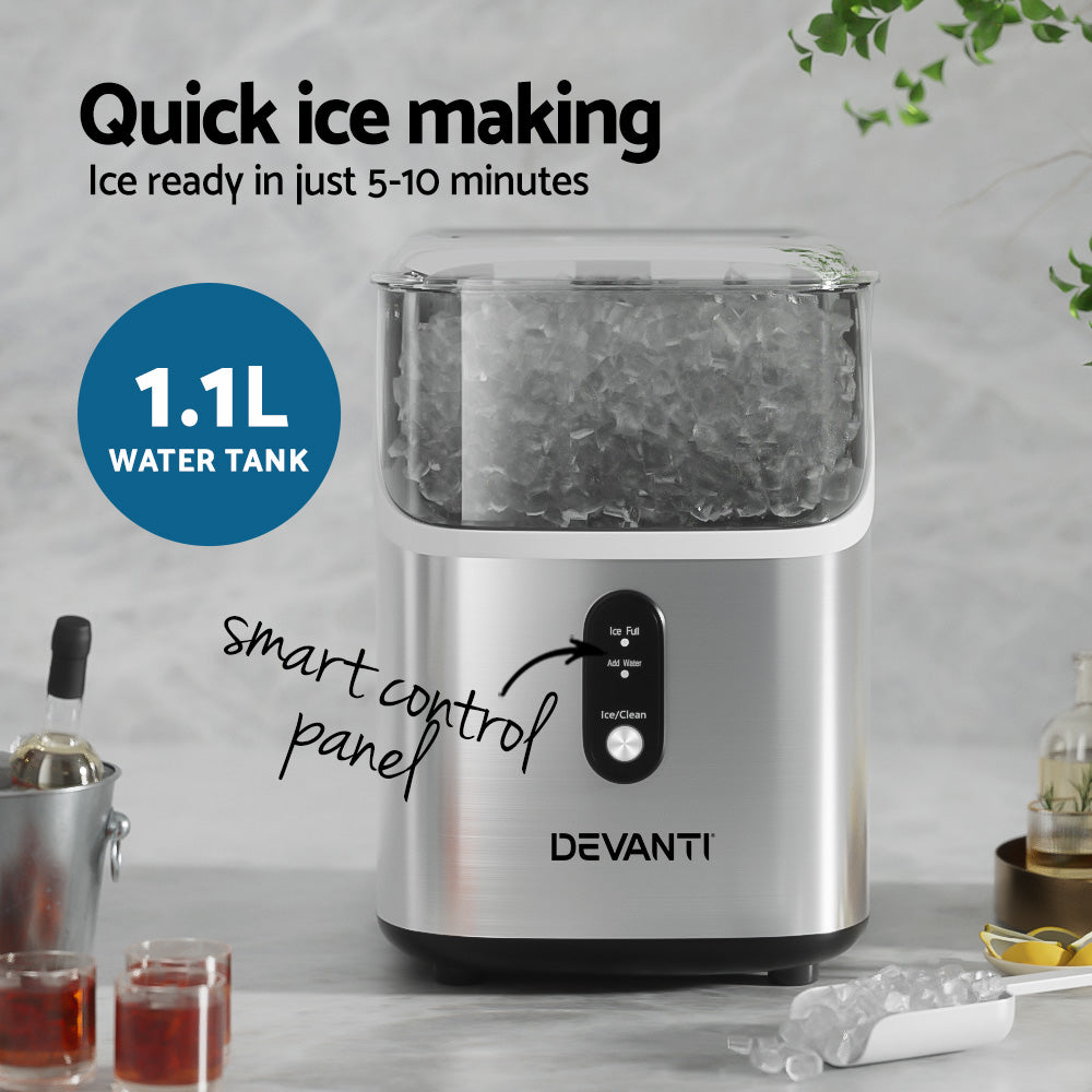 Devanti Ice Maker Machine 15kg Nugget Ice Cube Devanti