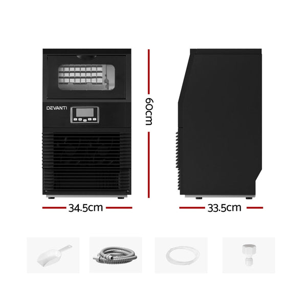 Devanti Commercial Ice Maker Cube Machine 30kg Devanti