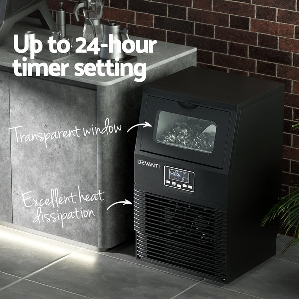 Devanti Commercial Ice Maker Cube Machine 30kg Devanti