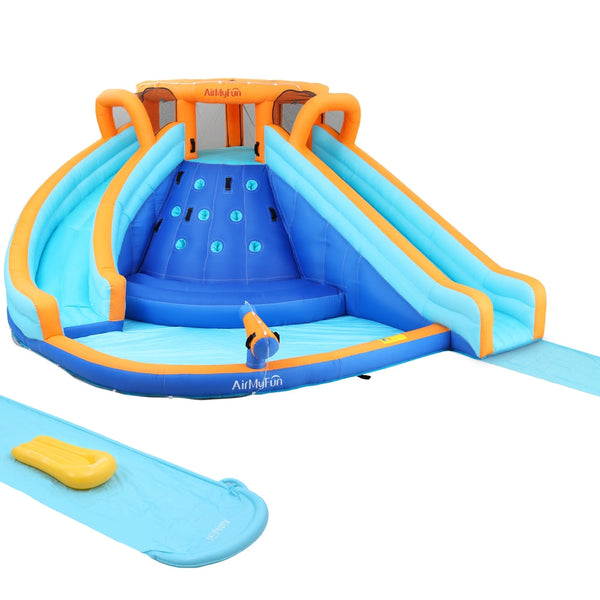 AirMyFun Kids Inflatable Pool Water Double Slide Park Jumping Castle 465X390CM Bestway