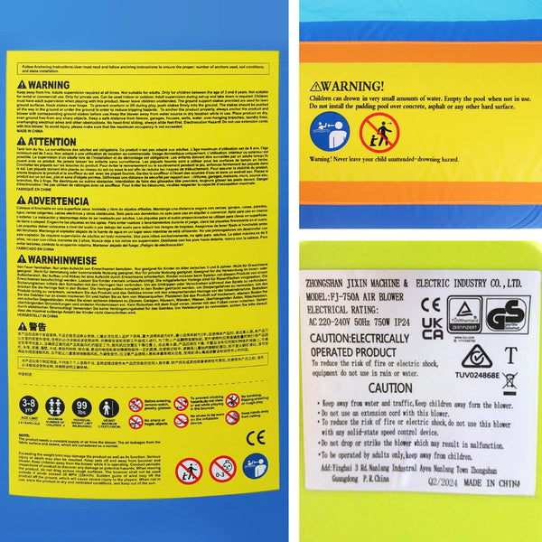 AirMyFun Kids Inflatable Pool Water Double Slide Park Jumping Castle 465X390CM Bestway