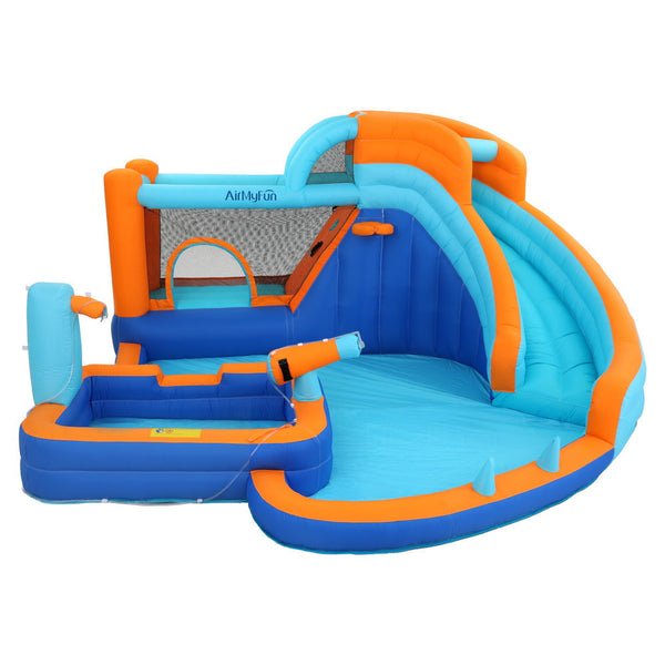 AirMyFun Kids Inflatable Pool Water Slide Park Jumping Castle Bounce 382X381CM Bestway