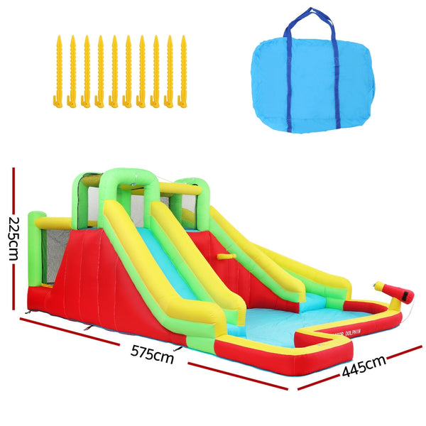 Doctor Dolphin Kids Inflatable Pool Water Slide Park Jumping Castle 575X445CM Bestway