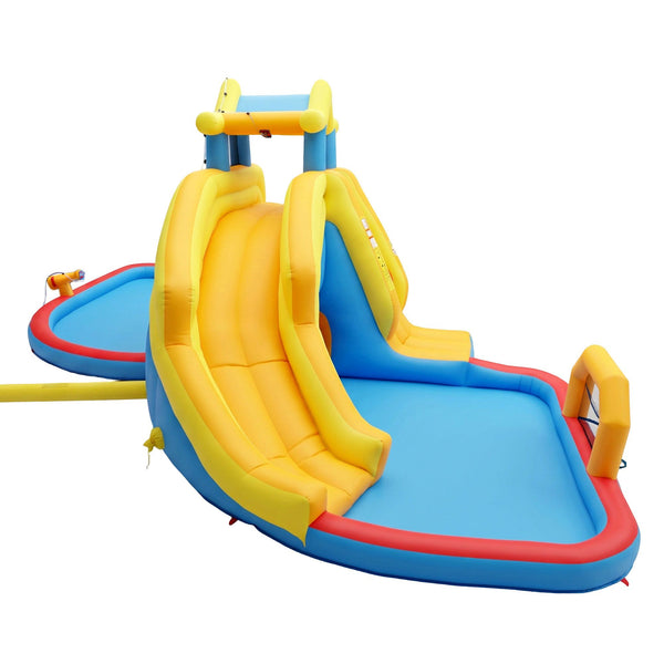 Keezi Inflatable Kids Pool Water Slide Splash Castle Football 622cmx542cm Awezingly
