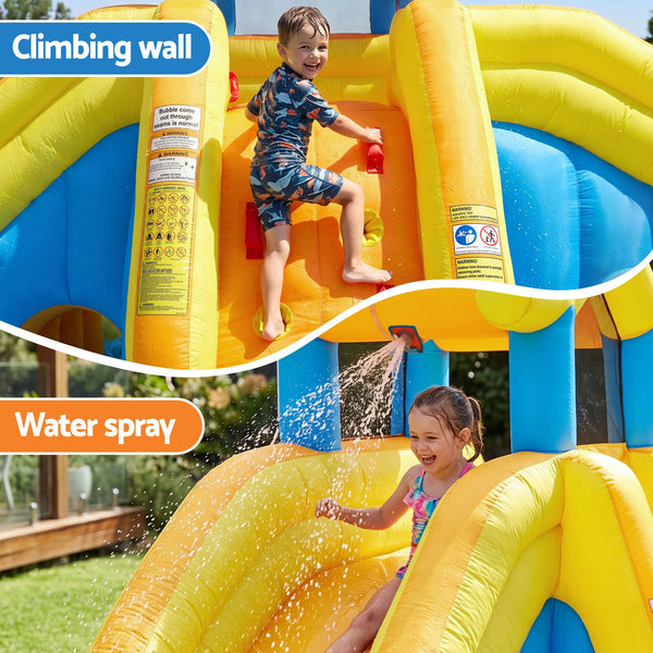 Keezi Inflatable Kids Pool Water Slide Splash Castle Football 622cmx542cm Awezingly