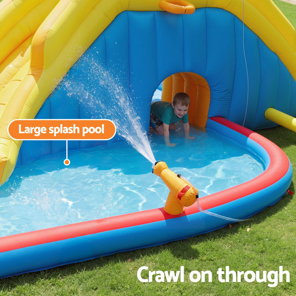 Keezi Inflatable Kids Pool Water Slide Splash Castle Football 622cmx542cm Awezingly