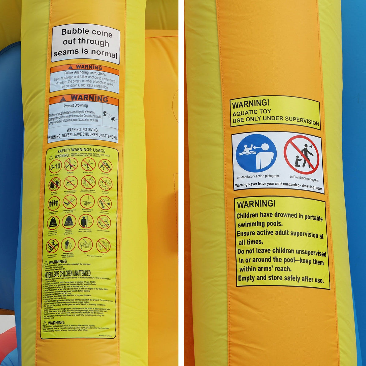 Keezi Inflatable Kids Pool Water Slide Splash Castle Football 622cmx542cm Awezingly