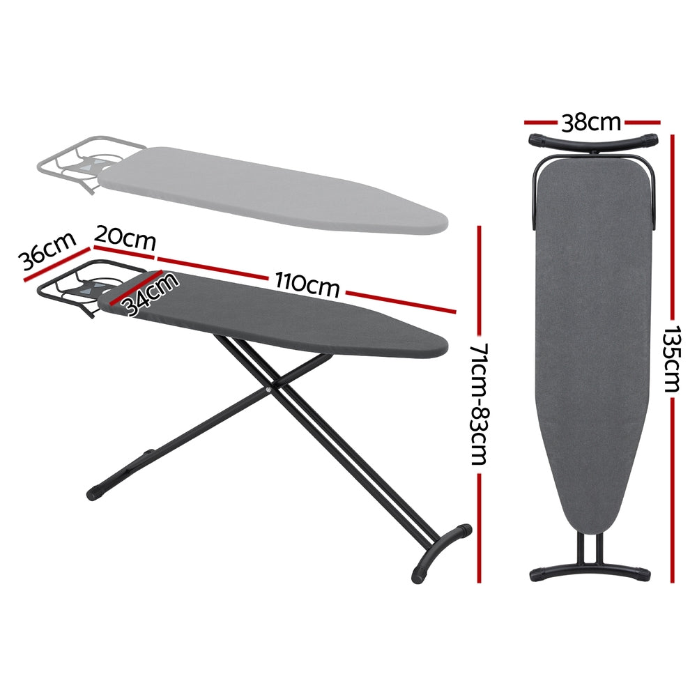Artiss Ironing Board Foldable Iron Rest Black Artiss