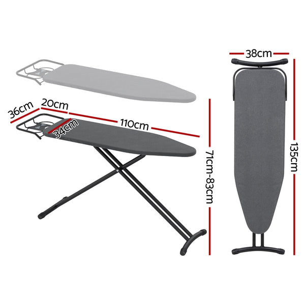 Artiss Ironing Board Foldable Iron Rest Black Artiss