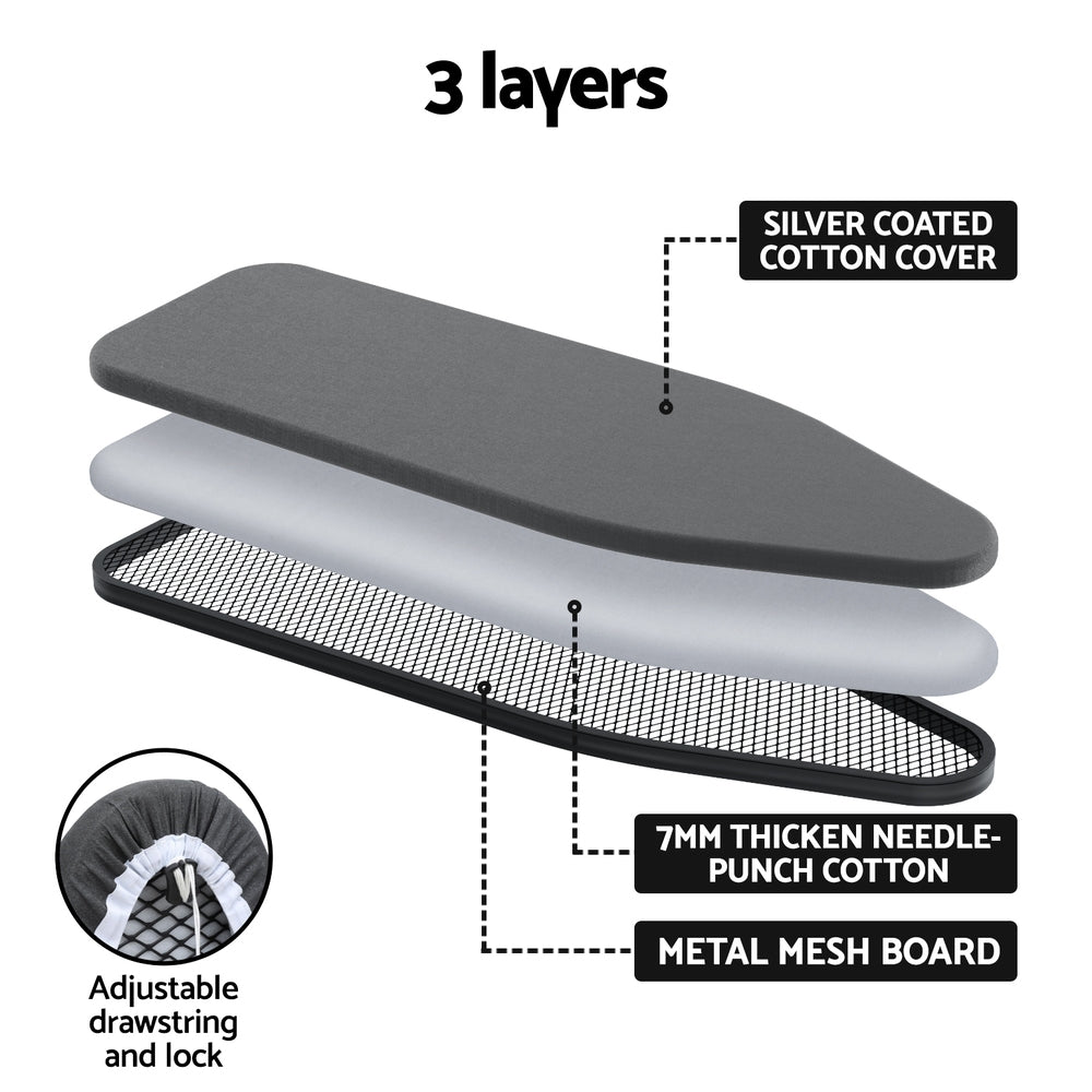 Artiss Ironing Board Foldable Iron Rest Black Artiss